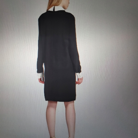 NWT Victoria Beckham collared bunny dress XS black and white - Picture 6 of 7